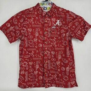 Alabama Crimson Tide Shirt Mens Medium Columbia PFG Fishing Vented Short Sleeve